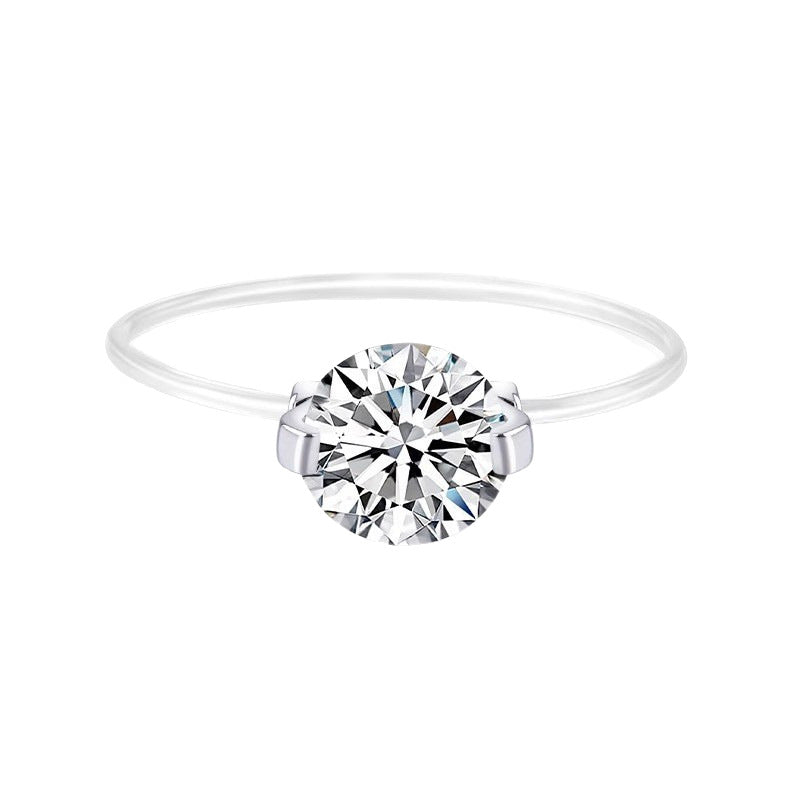 1-3CT Moissanite Enhanced Nvlon Thread Band Necklace